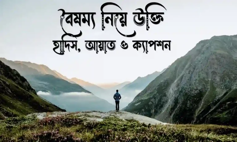 বৈষম্য নিয়ে উক্তি, হাদিস, আয়াত ও ক্যাপশন