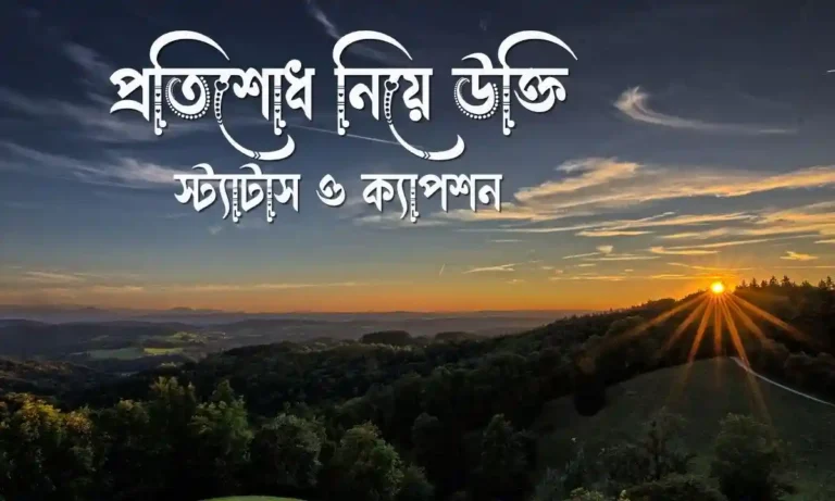 প্রতিশোধ নিয়ে উক্তি, স্ট্যাটাস ও ক্যাপশন