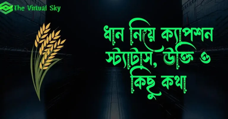 ধান নিয়ে ক্যাপশন, স্ট্যাটাস, উক্তি ও কিছু কথা