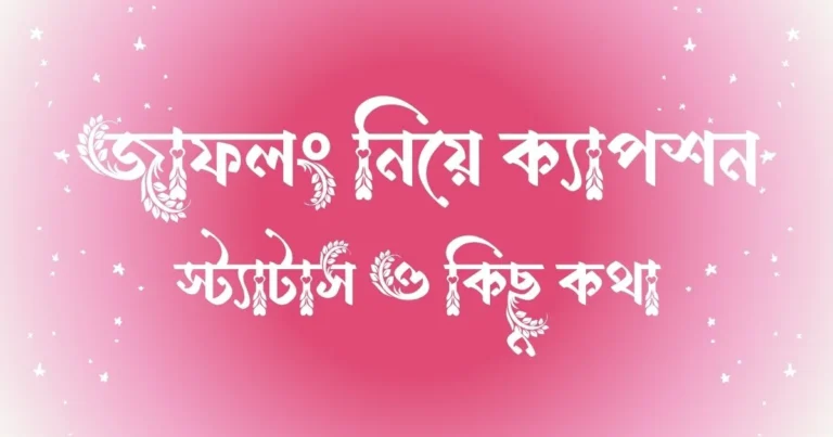 ৪০+ জাফলং নিয়ে ক্যাপশন, স্ট্যাটাস ও কিছু কথা
