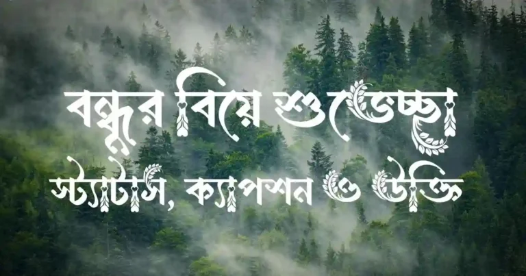 বন্ধুর বিয়ে শুভেচ্ছা স্ট্যাটাস, ক্যাপশন ও উক্তি 
