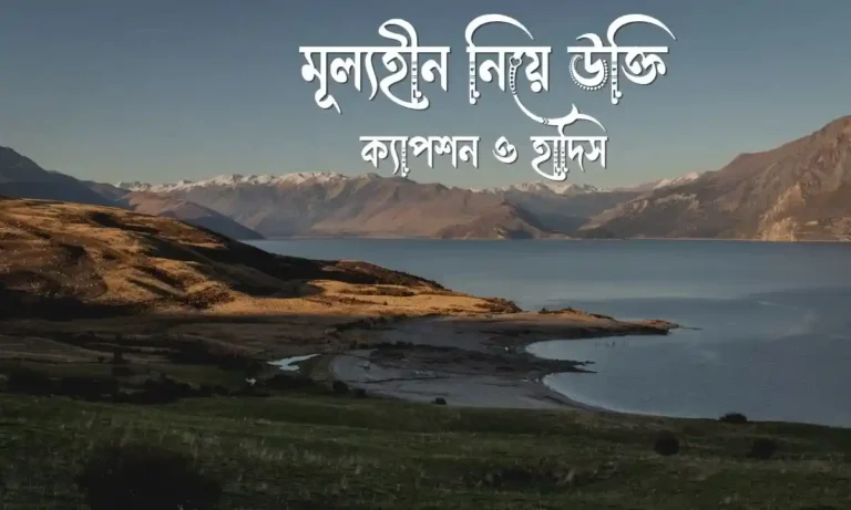 মূল্যহীন নিয়ে উক্তি, ক্যাপশন ও হাদিস