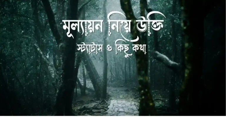 মূল্যায়ন নিয়ে উক্তি, স্ট্যাটাস ও কিছু কথা