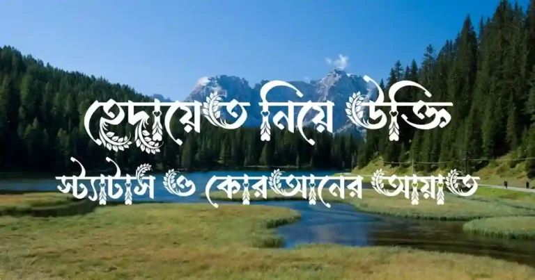 হেদায়েত নিয়ে উক্তি, স্ট্যাটাস ও কোরআনের আয়াত