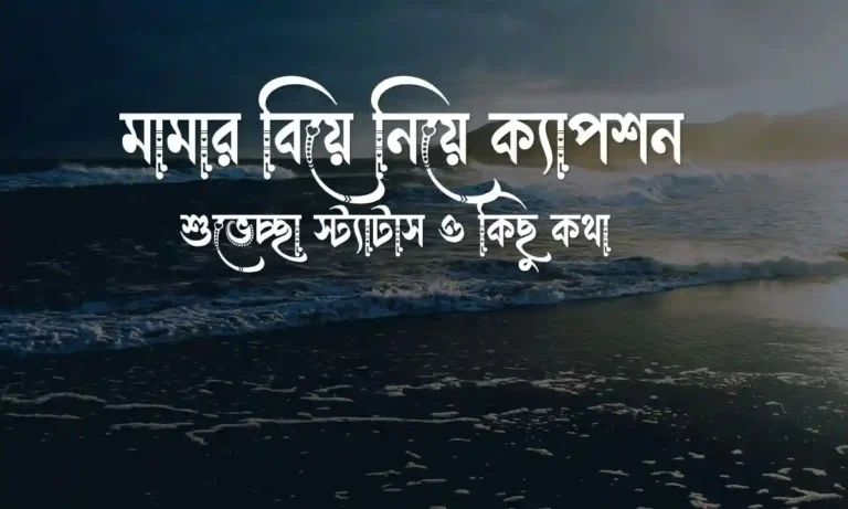 ৪০+ মামার বিয়ে নিয়ে ক্যাপশন, শুভেচ্ছা স্ট্যাটাস ও কিছু কথা