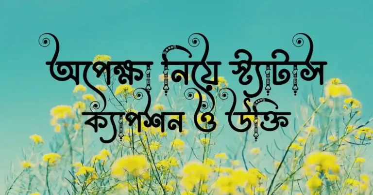 অপেক্ষা নিয়ে স্ট্যাটাস, ক্যাপশন ও উক্তি