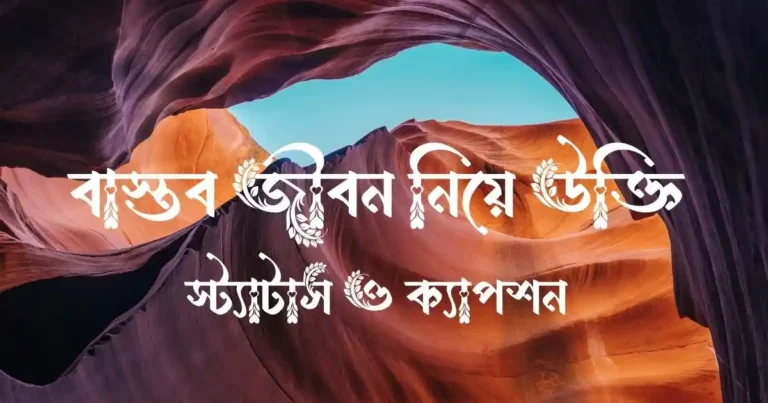 বাস্তব জীবন নিয়ে উক্তি, স্ট্যাটাস ও ক্যাপশন