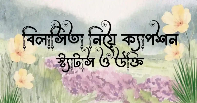 বিলাসিতা নিয়ে ক্যাপশন, স্ট্যাটাস ও উক্তি