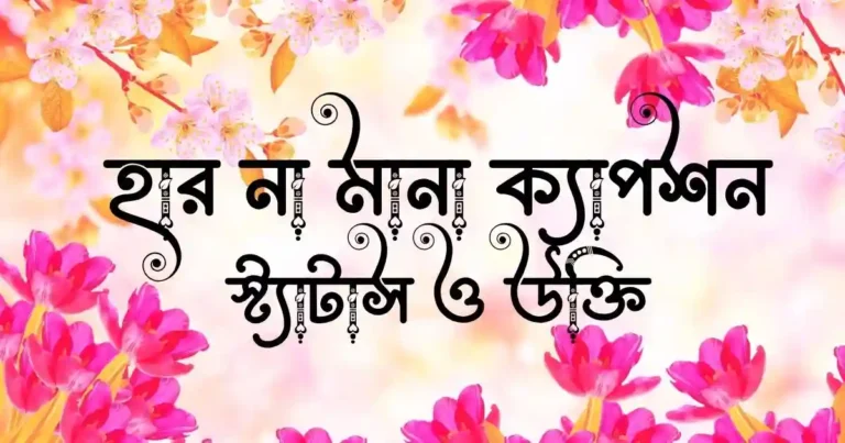 হার না মানা ক্যাপশন, স্ট্যাটাস ও উক্তি
