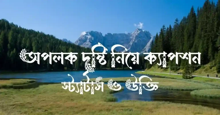 অপলক দৃষ্টি নিয়ে ক্যাপশন, স্ট্যাটাস ও উক্তি
