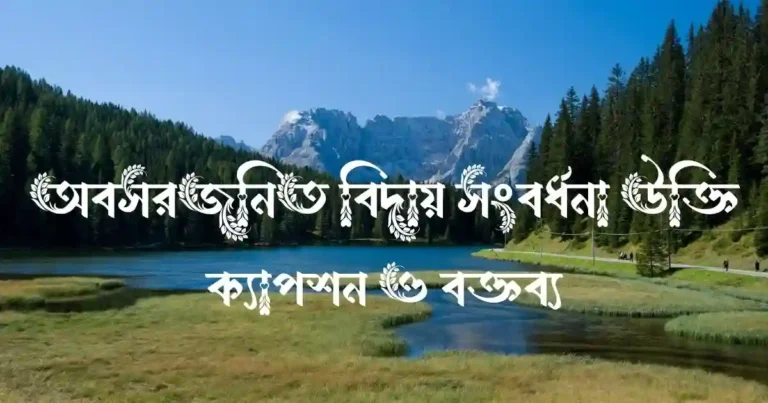 অবসরজনিত বিদায় সংবর্ধনা উক্তি, ক্যাপশন ও বক্তব্য