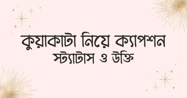 কুয়াকাটা নিয়ে ক্যাপশন, স্ট্যাটাস ও উক্তি