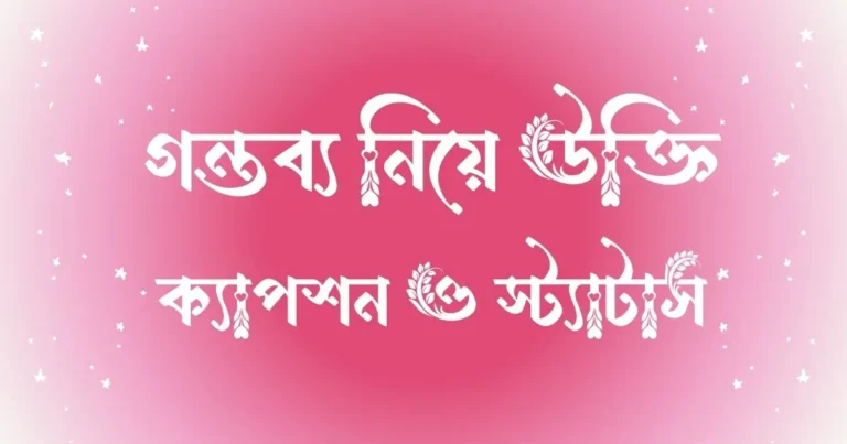 গন্তব্য নিয়ে উক্তি, ক্যাপশন ও স্ট্যাটাস