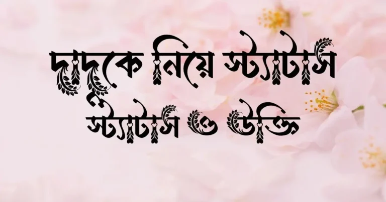 দাদুকে নিয়ে স্ট্যাটাস, স্ট্যাটাস ও উক্তি