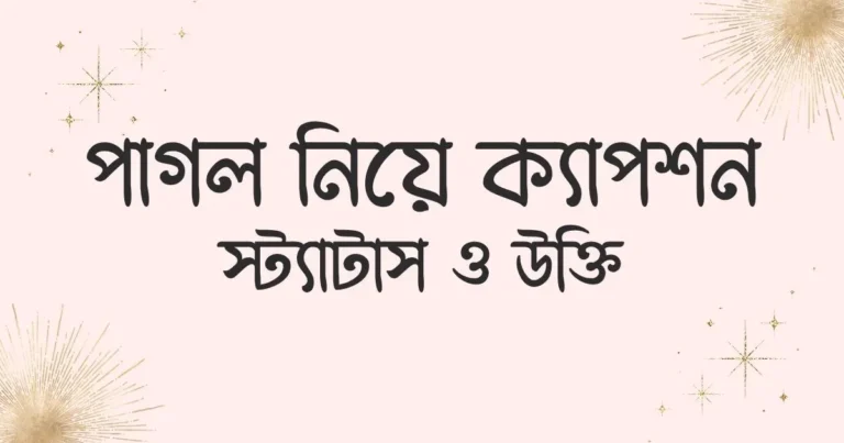 পাগল নিয়ে ক্যাপশন, স্ট্যাটাস ও উক্তি