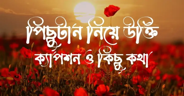 পিছুটান নিয়ে উক্তি, ক্যাপশন ও কিছু কথা