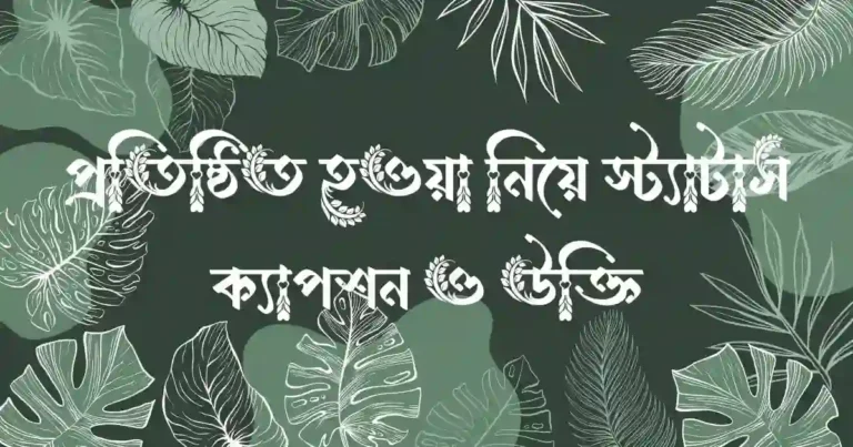 প্রতিষ্ঠিত হওয়া নিয়ে স্ট্যাটাস, ক্যাপশন ও উক্তি
