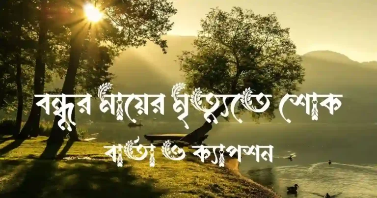 বন্ধুর মায়ের মৃত্যুতে শোক বার্তা ও ক্যাপশন