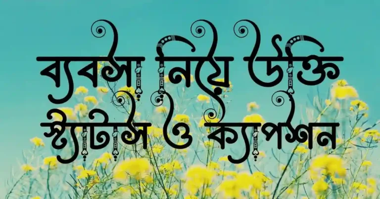 ব্যবসা নিয়ে উক্তি, স্ট্যাটাস ও ক্যাপশন