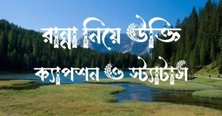 রান্না নিয়ে উক্তি, ক্যাপশন ও স্ট্যাটাস