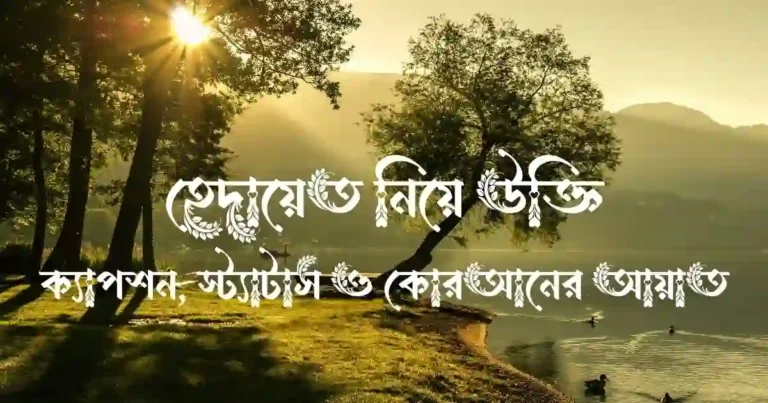 হেদায়েত নিয়ে উক্তি, ক্যাপশন, স্ট্যাটাস ও কোরআনের আয়াত