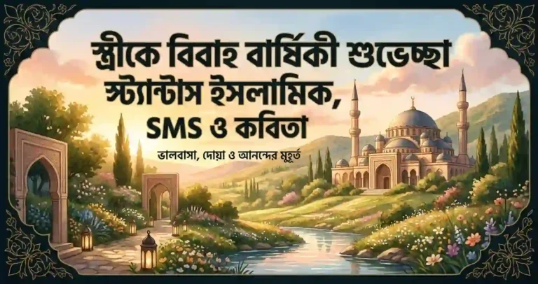 স্ত্রীকে বিবাহ বার্ষিকী শুভেচ্ছা ইসলামিক স্ট্যাটাস, SMS ও কবিতা