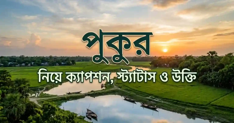 পুকুর নিয়ে ক্যাপশন, স্ট্যাটাস ও উক্তি