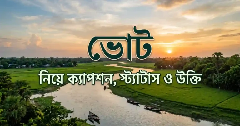 ভোট নিয়ে ক্যাপশন - ভোট নিয়ে স্ট্যাটাস