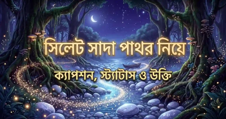 সিলেট সাদা পাথর নিয়ে ক্যাপশন, স্ট্যাটাস ও উক্তি